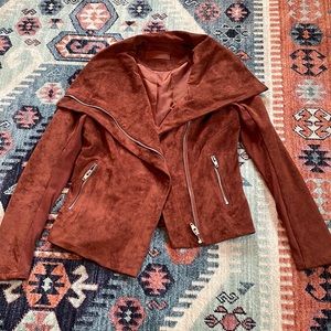 Faux suede jacket NWOT rust color